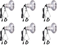 HIWKLTCLAMPLIGHTSX6 6-Pack Clamp Lamp Light W/ 5.5 Inch Aluminum Reflector up to