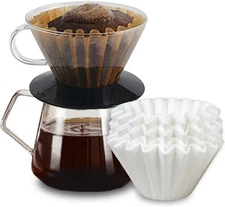 Kalita Wave 185 Coffee Filters 100Ct Disposable Basket Paper 2-5 Cup Pour Over