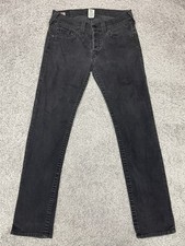 True Religion Ricky Jeans Mens size 34 Black Made In USA Straight Leg Denim Y2K