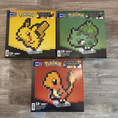 MEGA Blocks Pokemon Charmander, Bulbasaur, Pikachu Lot- NEW!
