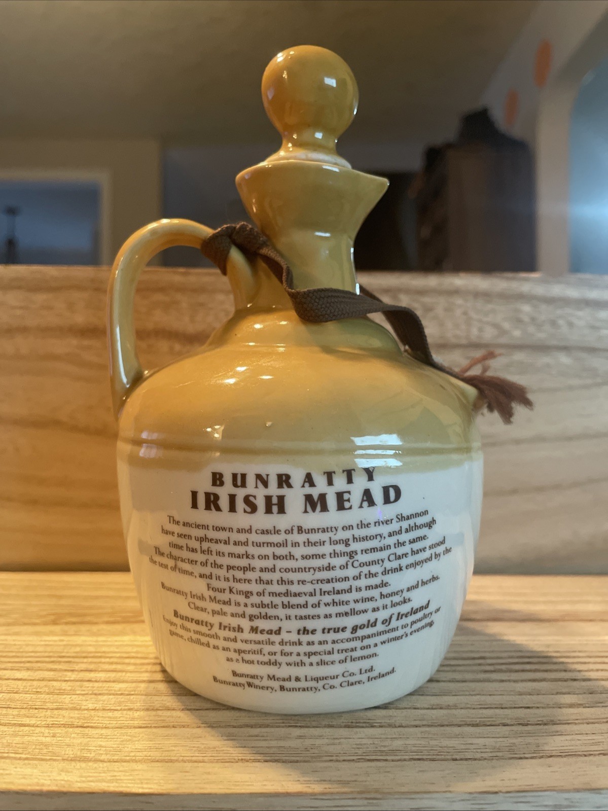 Vintage Stoneware Bunratty Mead Irish Jug/Decanter- Ceramic - Collectible!!