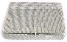 Sterilization Cassette Tray 9" x6.25" x1.5" Perforated Mesh Box,DN-313