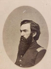 Civil War Unidentified bearded Lieutenant with Battleship stamps, Bust View