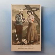 WK1 Patriotische Schatz Postkarte um 1916 Echtfoto Frankreich Rotes Kreuz Krankenschwester verwundet