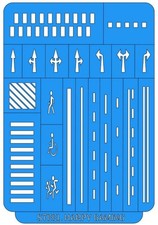 Road Markings - Airbrush / Painting Stencil - Steel Harpy Gaming - Brand New
