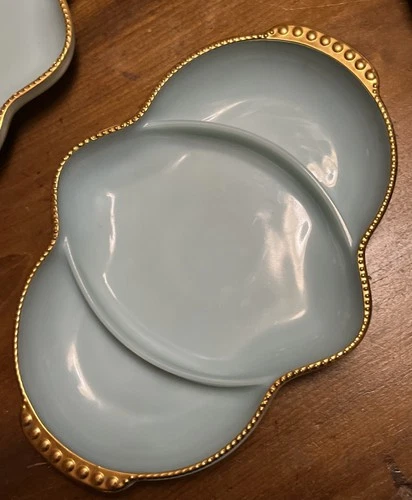 Vintage Delphite Blue Divided Serving/Relish Dish Anchor Hocking Fire King 11”