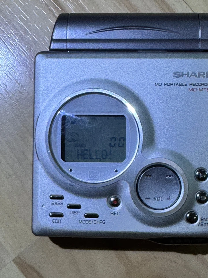 Sharp Minidisc MT80 MT80H(S) Silber + 12 Minidisk + HAMA Box für 25 MDs - Bild 2 von 4