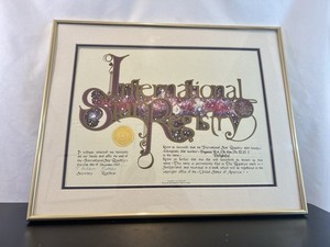 International Star Registry Framed Certificate & Star Map "Delightful" 2007