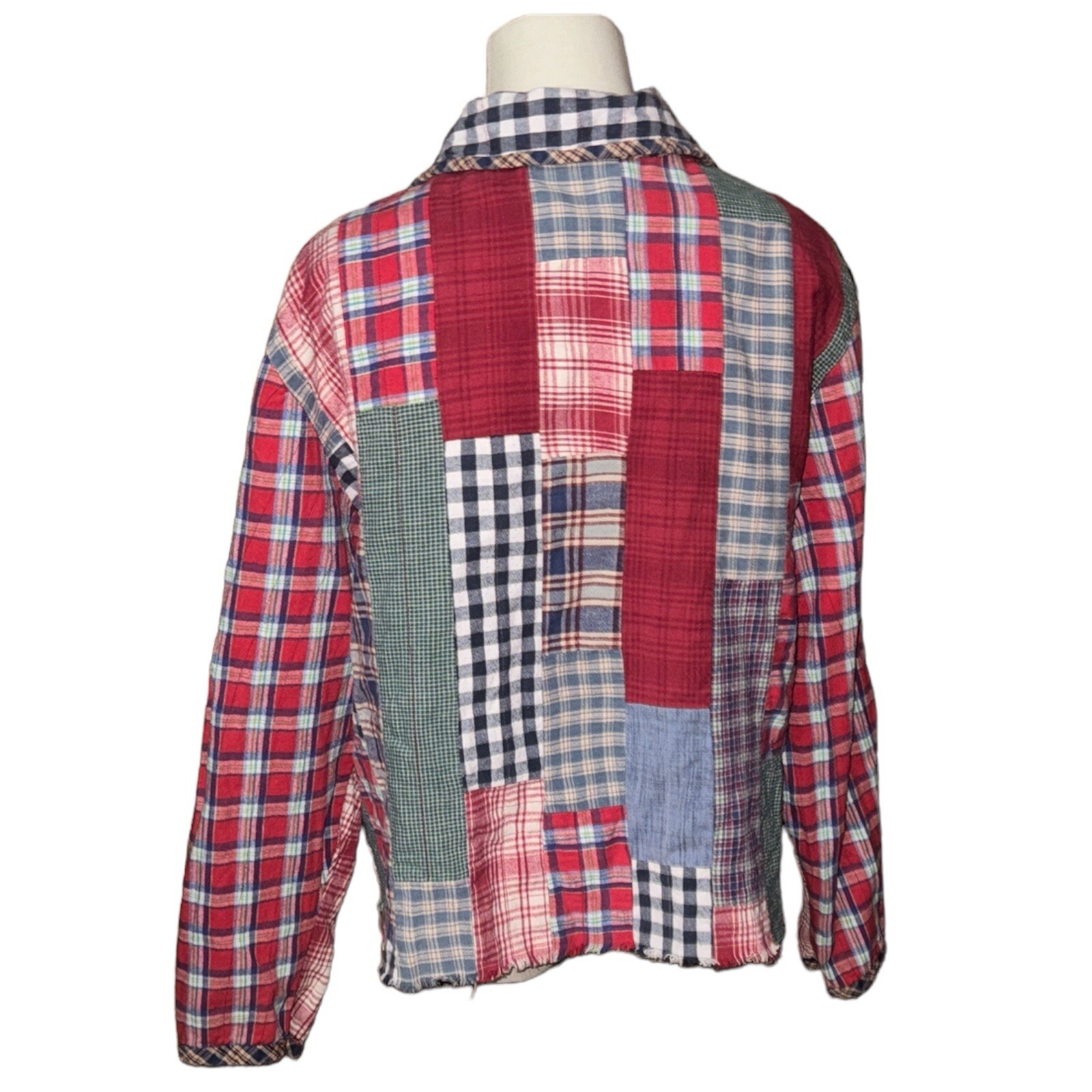 Vintage Patchwork Reversible Shacket Shirt Jacket… - image 6