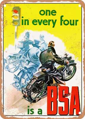 METAL SIGN - 1936 One in Every Four is a BSA Vintage Ad