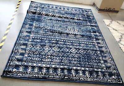 NAVY / GREY 5'-3'' X 7'-6'' Broken Thread Rug, Reduced Price 1172756774 TUL271N-5