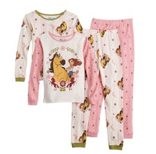 Girl  s SPIRIT UNTAMED Lucky  Spirit Tops  Bottoms Pajama Set Size 4 NWT