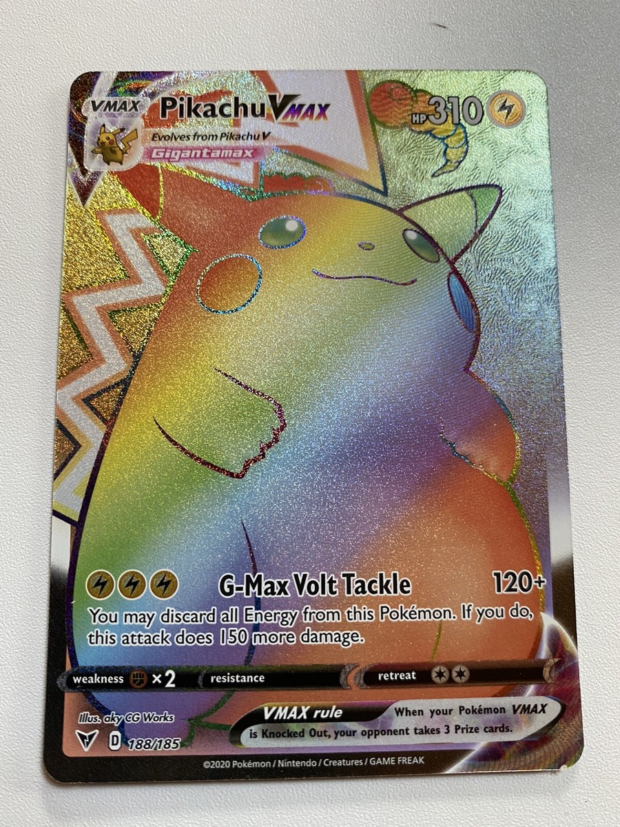Pokémon TCG Pikachu VMAX Vivid Voltage 188/185 Holo Secret Rare | eBay