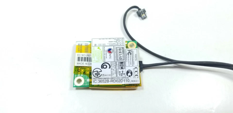 LENOVO THINKPAD R61 MODEM BOARD CARD W/ CABLE LAPTOP 39T0495 - Image 3 of 3