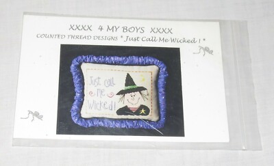 4 My Boys Counted Thread Designs Just Call Me Wicked Number 16. NEW