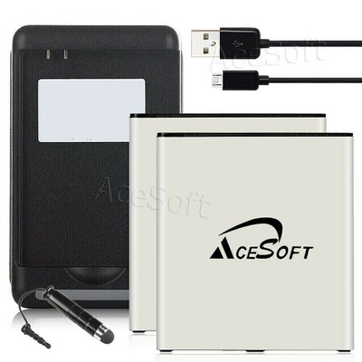 2x 3700mAh Excellent Battery Charger Cable Stylus for Samsung Galaxy Sky S320VL