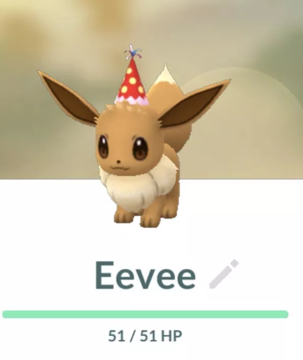 Party Hat Eevee Pokémon Go