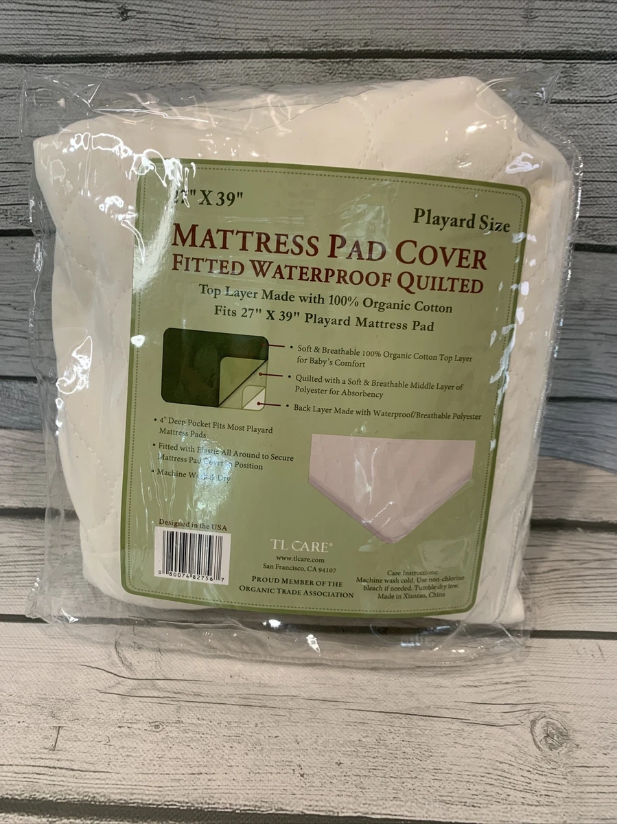 TL Care Waterproof Quilted Fitted Crib Mattress Cover Made with Organic  Cotton Top Layer - Natural