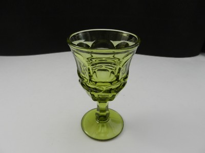 Fostoria Henry Ford Museum Argus Wine Stem #2770 Green 4 7/8'' T ca 1963-82