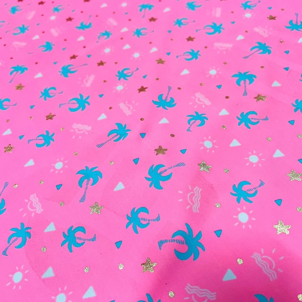 Traje de baño de tela de spandex con estampado de palmeras de verano elástico en 4 direcciones 60" de ancho por yarda Foto 3 de 4