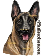 Sublimation Print Belgian Malinois Mom Dog Ready to Press Heat Transfer