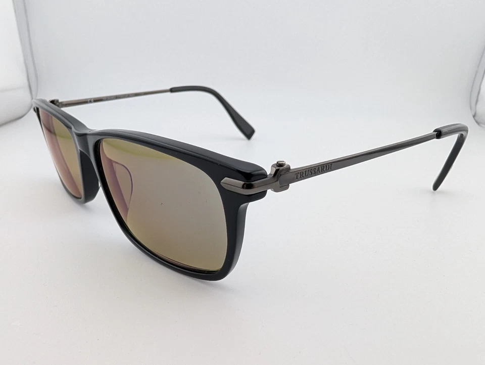 Anteojos Trussardi, solo monturas, titanio, VTR344K 0700, 56-17-140, negros Foto 4 de 4