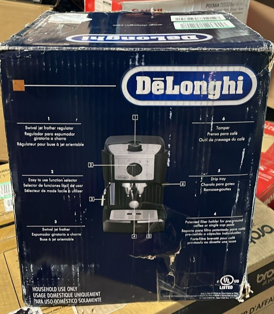 De'Longhi EC155 Manual Espresso Machine 15-Bar/1100W Black