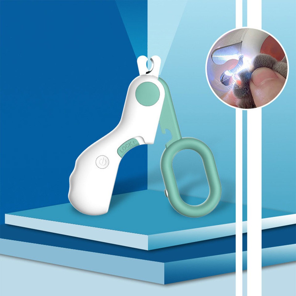 Dog Cat Nail Clipper with LED Light Safety Cat Pet Nail Trimmers Cat