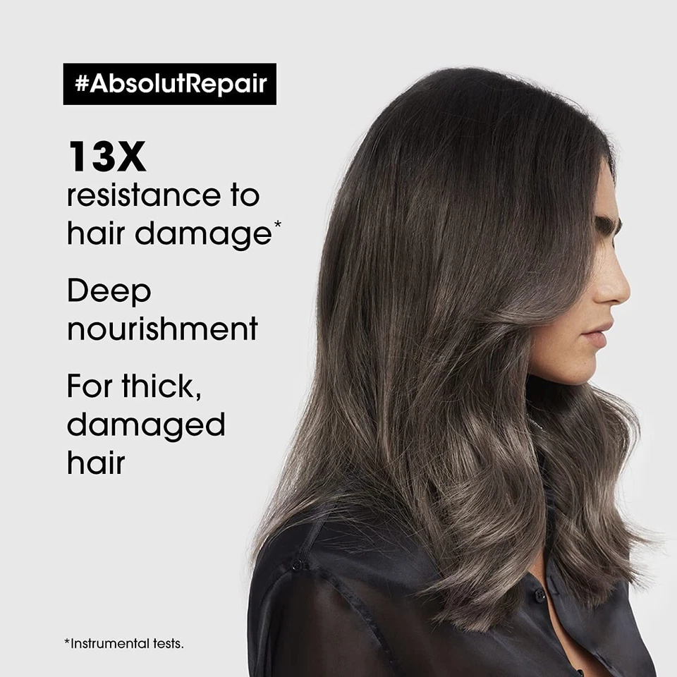 L’Oréal Professionnel Absolut Repair Hair Mask with Protein & Gold Quinoa 250gm - Image 3 of 4