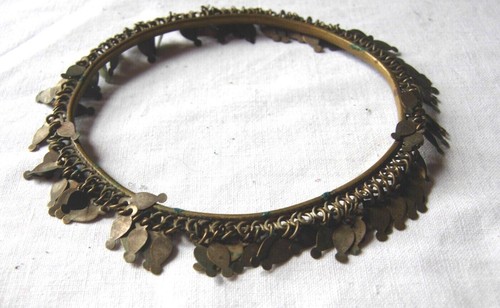 Vintage middle Eastern ethnic brass dangly bits bracelet
