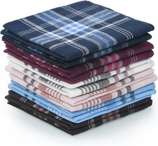 Men'S Handkerchiefs, 12 Pack Gents Hankies, Mens Premium Handkerchiefs Cotton Wh