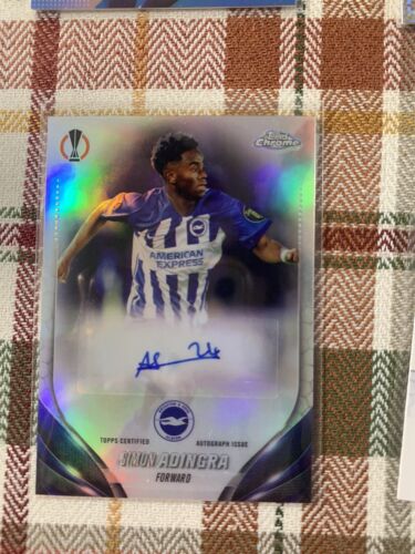 Simon Adingra Auto, 2023-24 Topps Chrome UEFA Club #CA-SA, Brighton FC