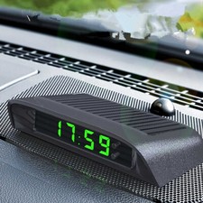 Car Clock Thermometer Solar