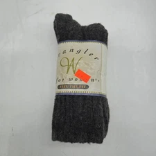 Wrangler Ladies Womens Socks 2 Pair Pack Wool Blend Red Black Vintage USA Made