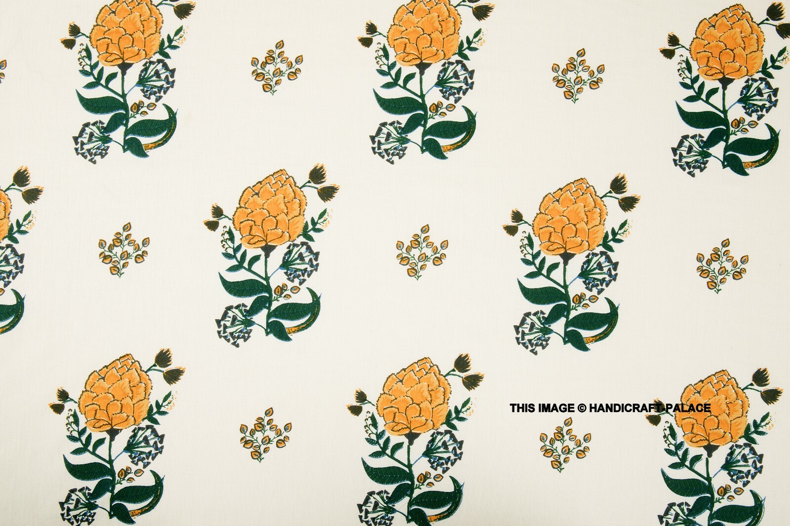 Indio Algodón Mano Bloque Tela Estampada 4.6m Mujeres Ropa Correr Suelto Costura