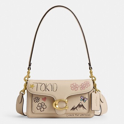 COACH Tabby Shoulder Hand Bag 20 Sketch Print Limited Edition