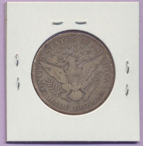 1908-O 50c Barbiere Liberty Head Morgan mezzo dollaro argento moneta USA New Orleans - Foto 2 di 4