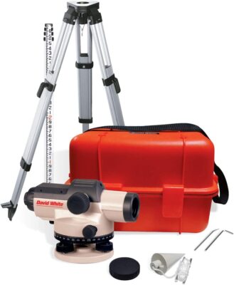 David White 45-D8926K-1T AL8-26 26X Automatic Level Kit, w/Tripod & Rod 10ths