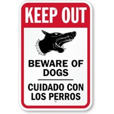 Beware Of Dogs Video Surveillance Private Property Aluminum Weatherproof 8" x
