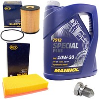 MotoröL Filter Set 10W30 5 Liter + ÖLablassschraube FüR Audi Cabriolet 8G7 1.9