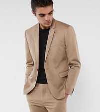 NEW BANANA REPUBLIC KHAKI STANDARD FIT STRETCH CHINO BLAZER SZ 44R