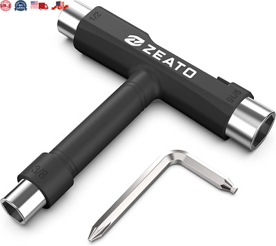 All-In-One Skate Tools Multi-Function Portable Skateboard T Tool Accessory with