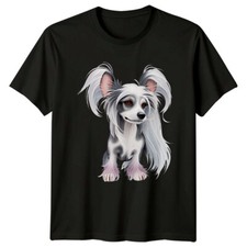 Chinese Crested Dog Portrait Style T-Shirt
