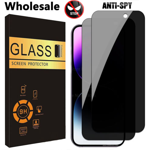 Großhandel für iPhone 15 14 13 12 Pro Max Datenschutz Anti-Spionage Glas Displayschutzfolie - Bild 1 von 14