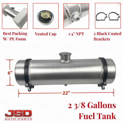 Spun Aluminum Fuel Tank, 5 Gallon, 8 x 24 Inch