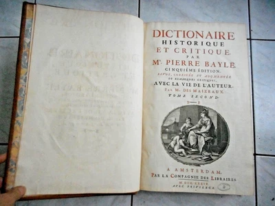1734-DICTIONNAIRE HISTORIQUE et CRITIQUE de Pierre BAYLE - Photo 1/4