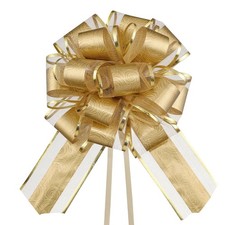 Pull Bows for Gift Wrapping,6 PCS Gold Gift Bow,6 inches Bow for Gift Basket,...