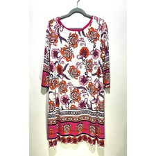Eliza J dress career wear office festive business casual floral red women 18W