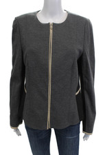 BASLER Womens Full Zippered Color Block Jacke...