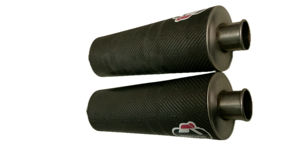 coppia marmitte ovali termignoni adattate alte per ducati monster 620 anno 2003 - Imagen 2 de 4